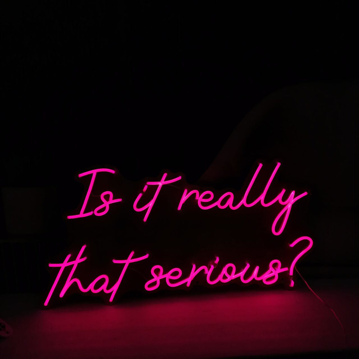 &quot;Is it really that serious?&quot; Neon Led Sign