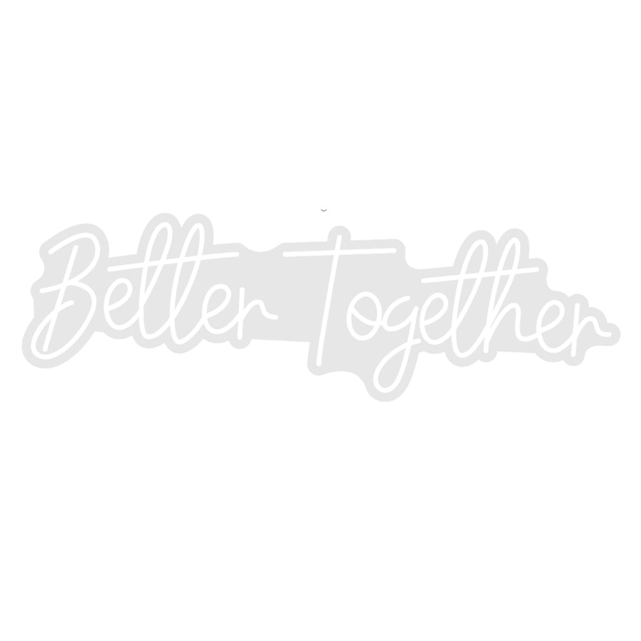Better Together wedding neon sign
