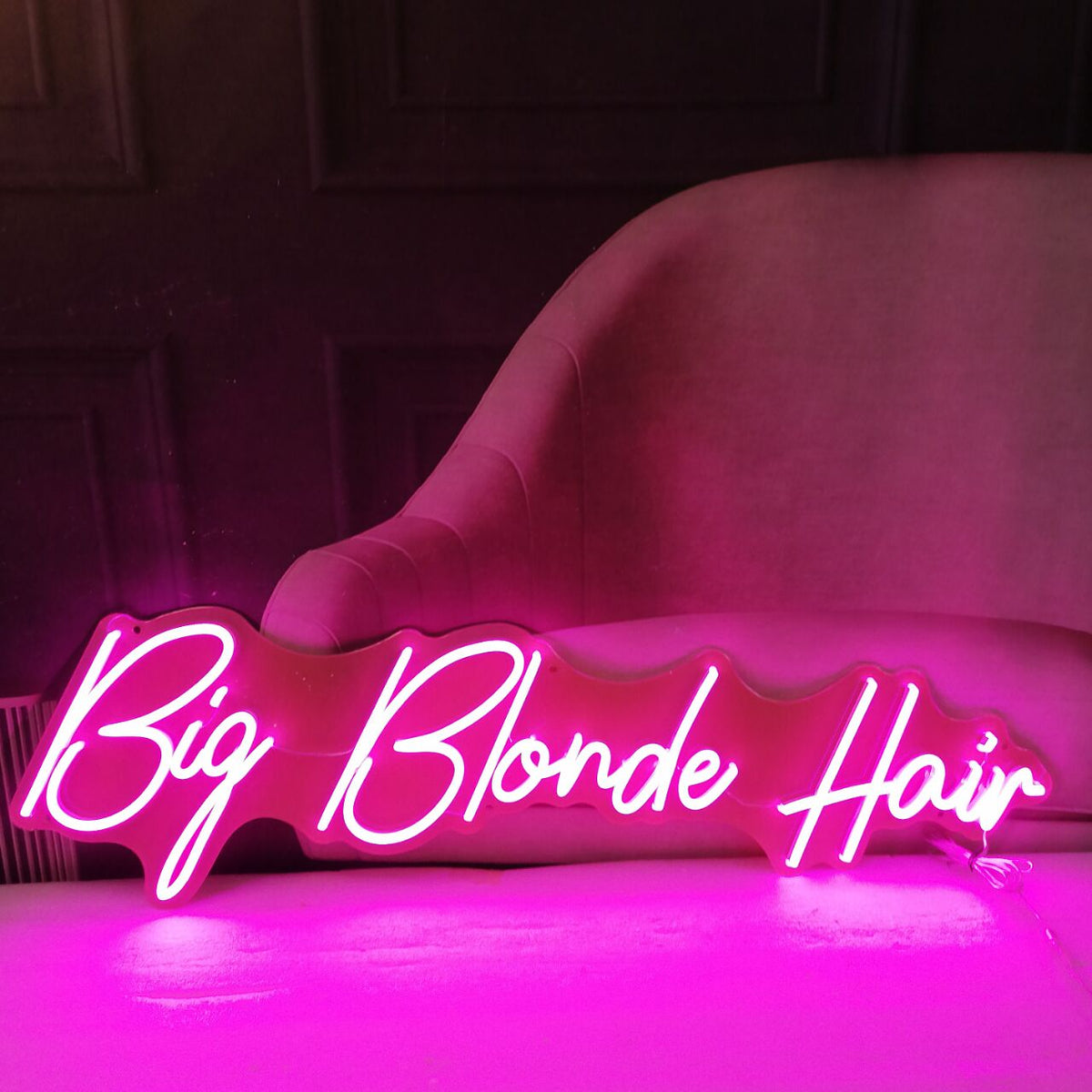 &quot;Big Blonde Hair&quot; Neon Led Sign