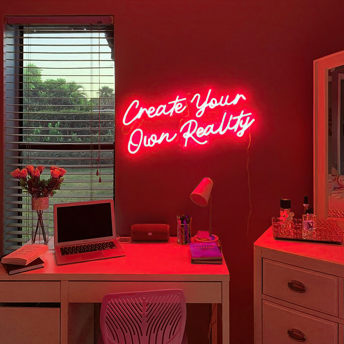 &quot;Create Your Own Reality&quot; Neon Led Sign