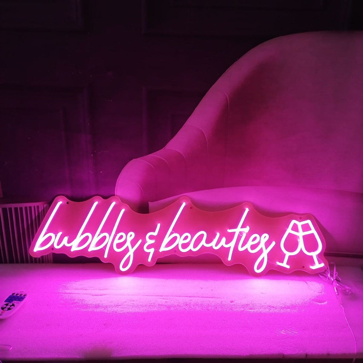 &quot;Bubbles &amp; Beauties&quot; Neon Led Sign