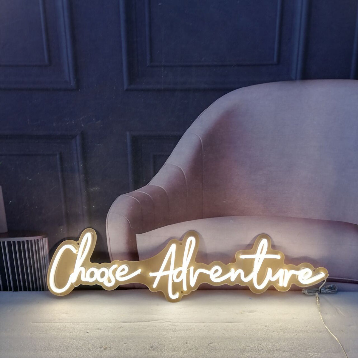 &quot;Choose Adventure&quot; Neon Led Sign