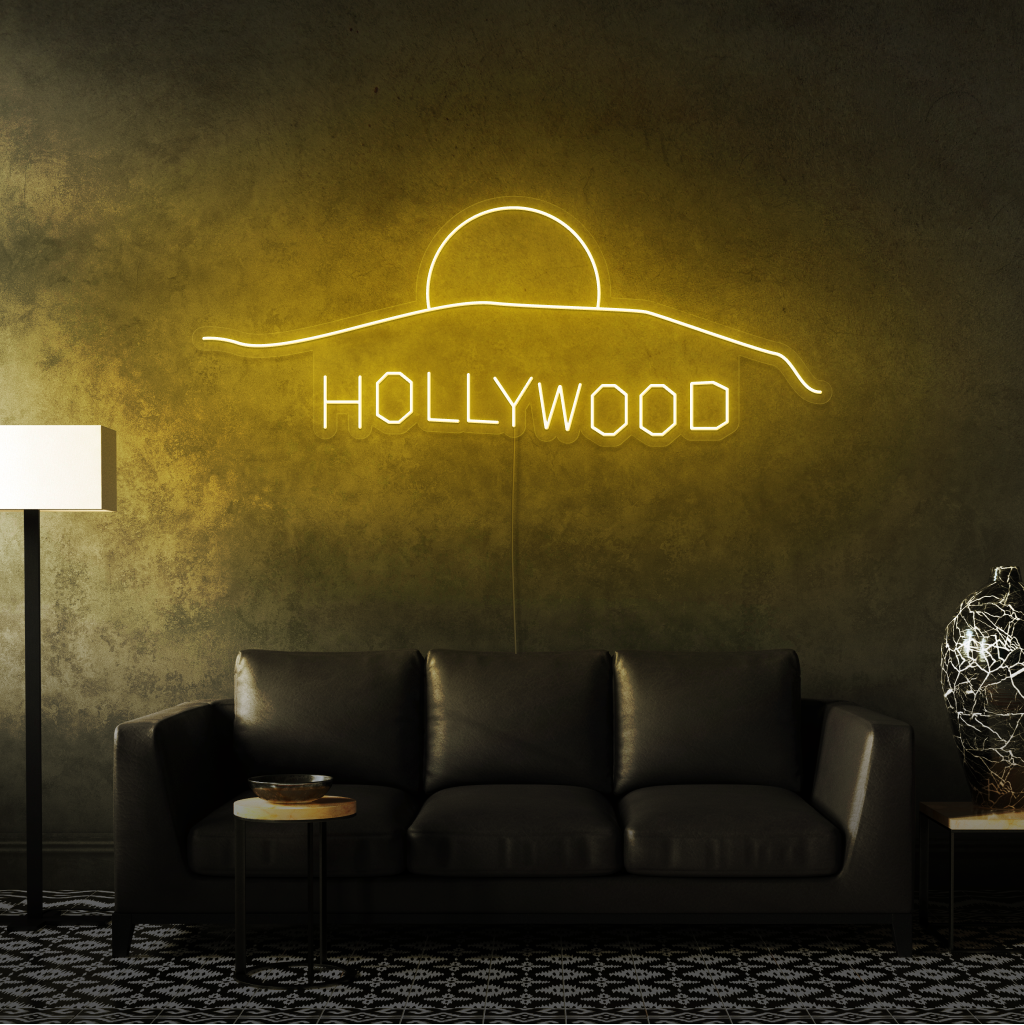 &quot;Hollywood&quot; Neon Led Sign