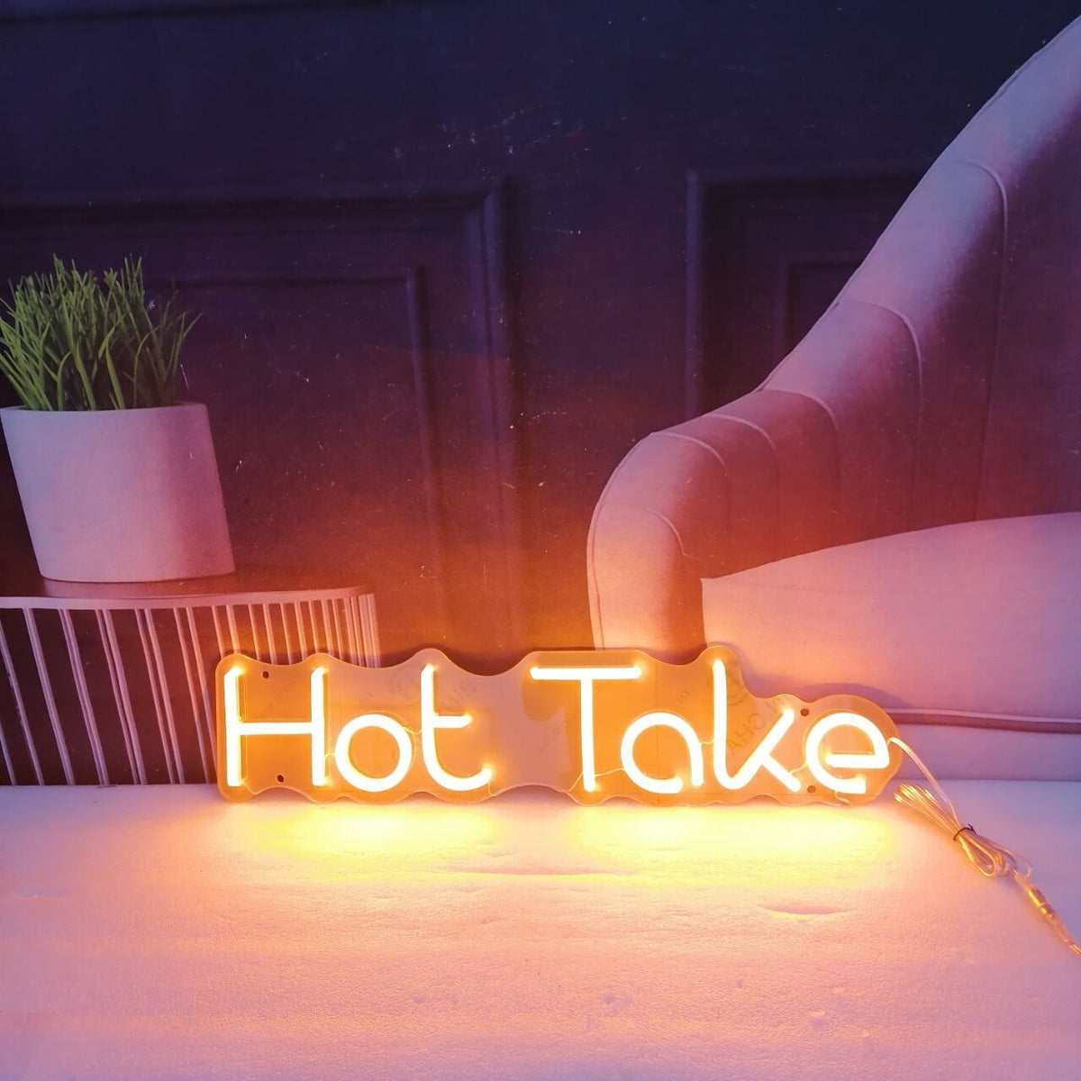 &quot;Hot Take&quot; Neon Led Sign