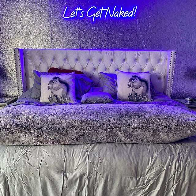 ”Let&#39;s Get Naked&quot; Neon Led Sign