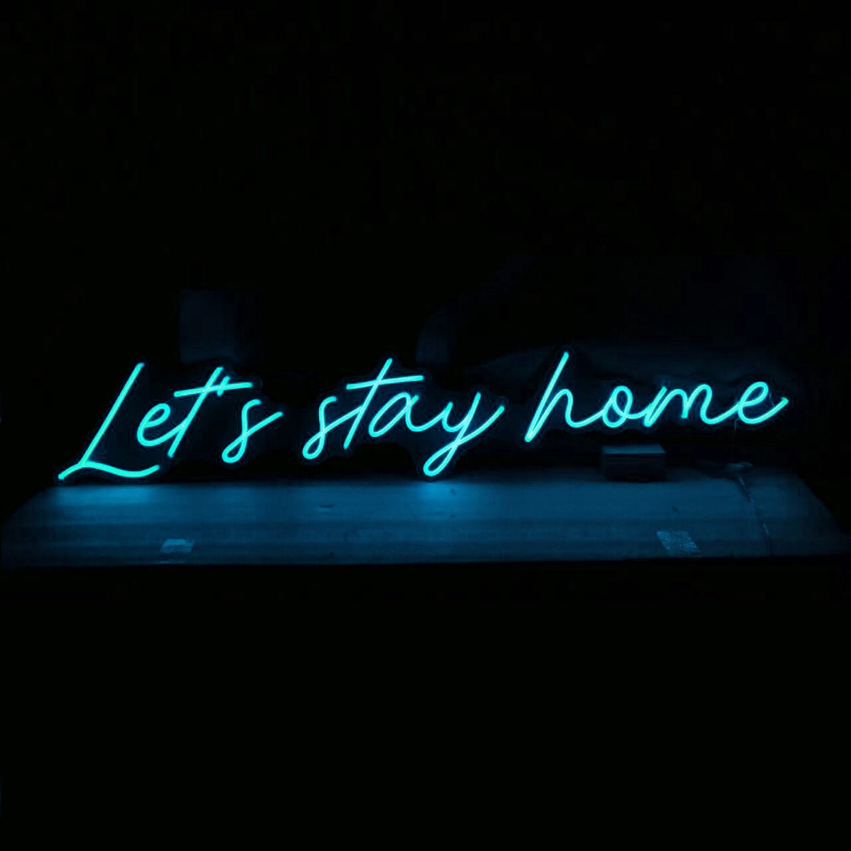&quot;Let&#39;s stay home&quot; Neon Led Sign