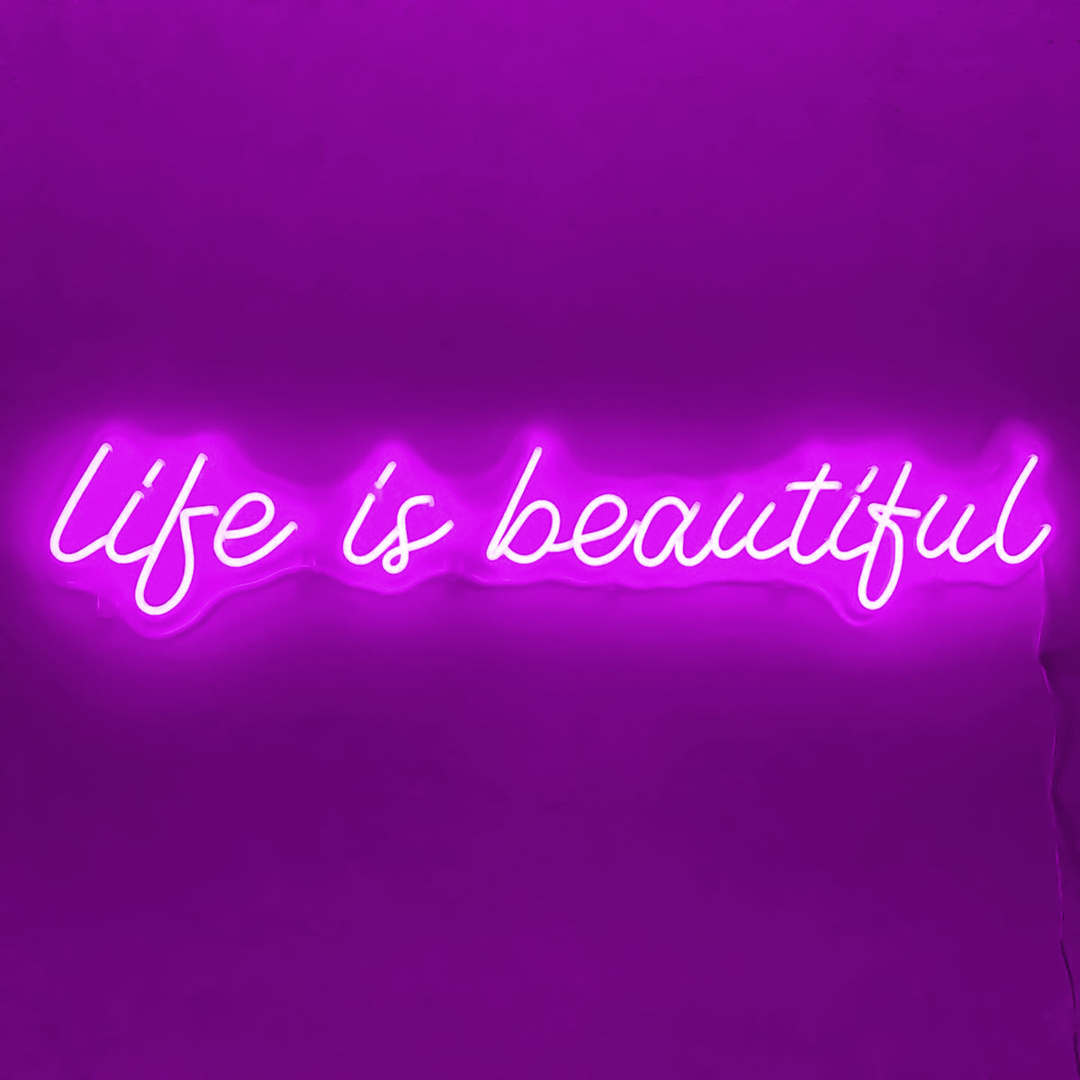 &quot;Life Is Beautiful&quot; Neon Led Sign