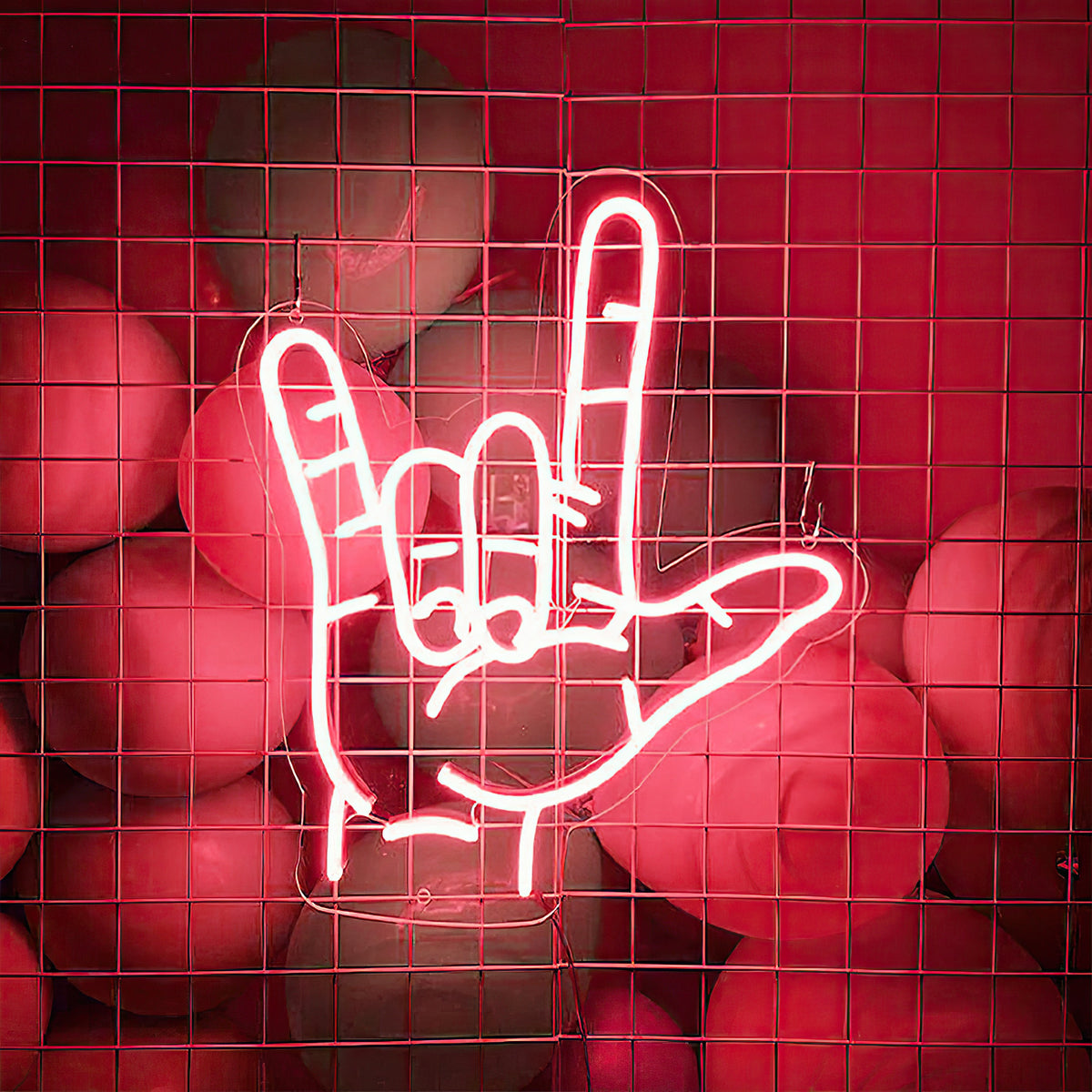 I Love You Hand Neon Sign