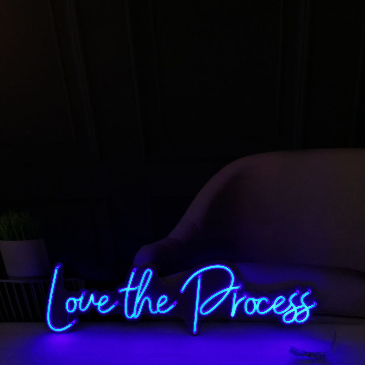 &quot;Love the Process&quot; Neon Led Sign
