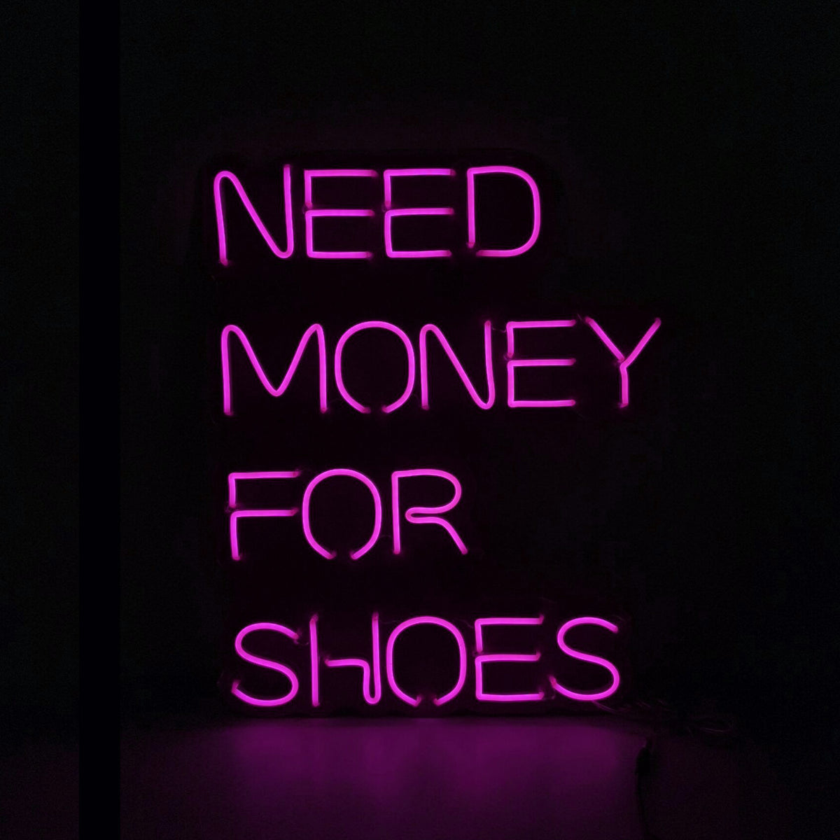 &quot;NEED MONEY FOR SHOES&quot; Neon Led Sign