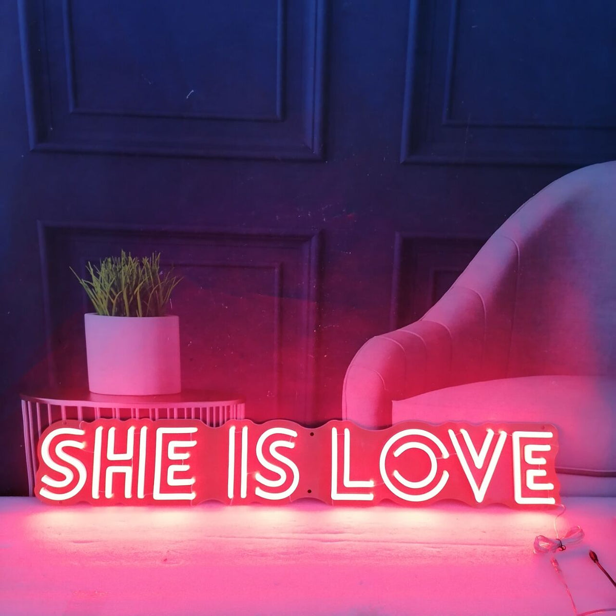 &quot;She Is Love&quot; Neon Led Sign