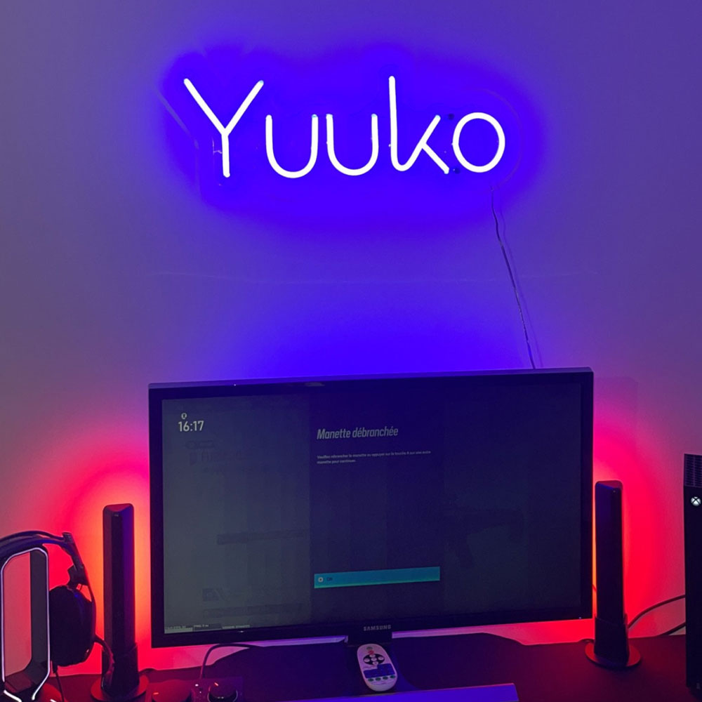 Twitch Youtube Username Neon Sign for Gaming Room